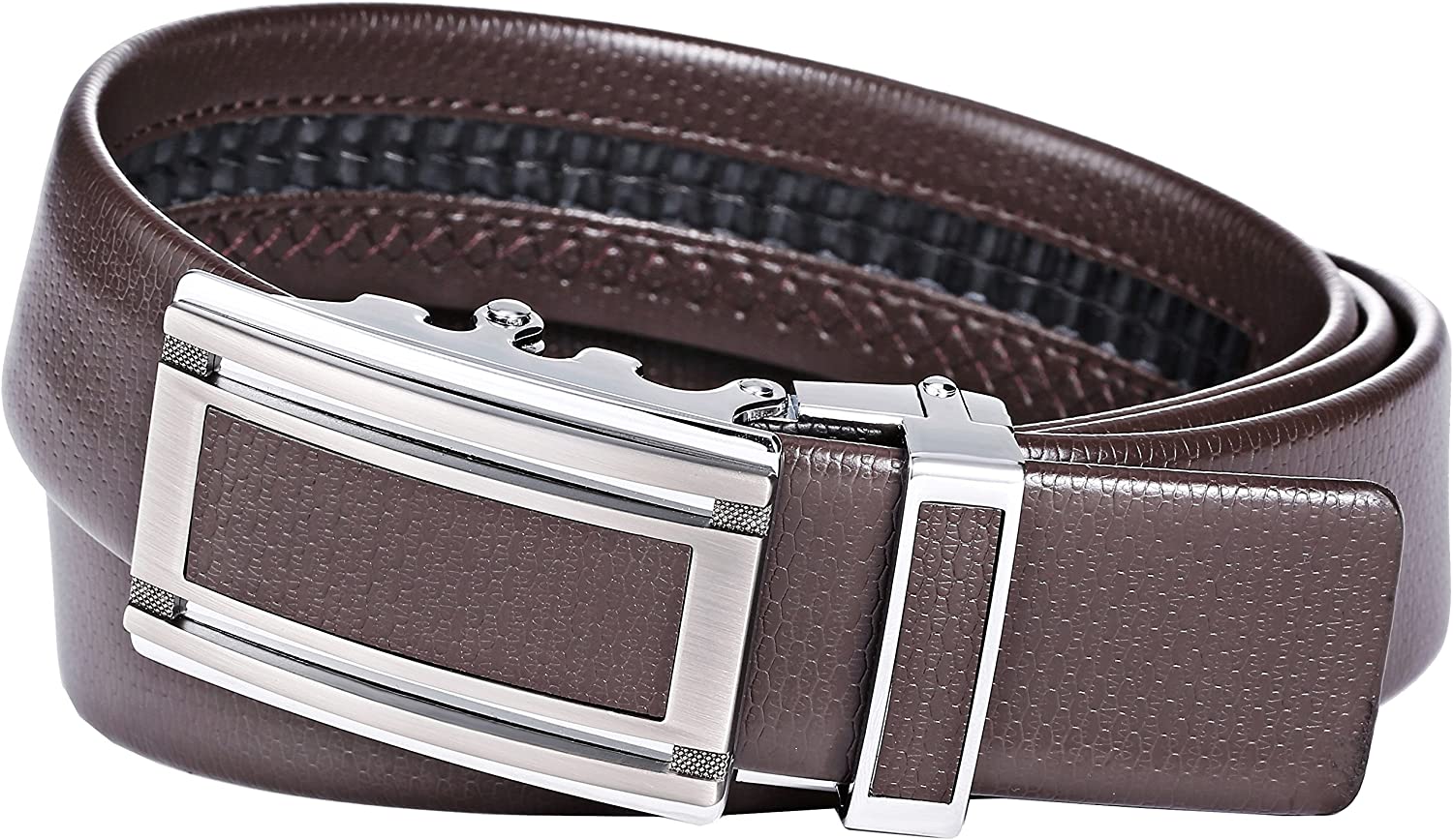 Mio Marino Classic Ratchet Belt - Premium Leather - 1.38 Wide - Adjustable Buckle - Image 2